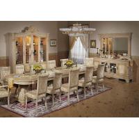 China Luxurious Italian Palace Wooden Carving Dining Table Set Antique Dining Room Furniture on sale