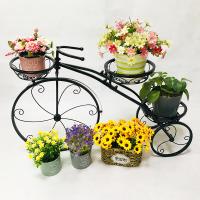 China Anti Abrasion Outdoor Antique Bicycle Metal Flower Stand on sale