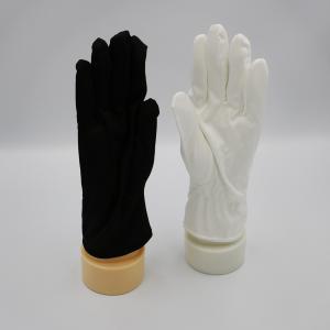 China Dustproof Microfiber Cleaning Gloves Lint-Free Non Slip Black White supplier