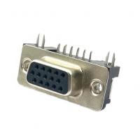 China Right Angle DB15 D-SUB Connectors Female 15 Pin Jack Port OEM on sale