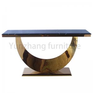Modern Design Half Moon Table Marble Top And Gold Console Sofa