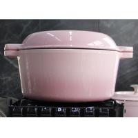 China Pink Enameled Pre Seasoned Cast Iron Pan Lid And Dutch Oven 2 In 1 on sale