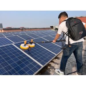 China Trade Term Fob Double Roller Head Solar Panel Cleaning Rotating Brushes with Water Fed Pole wholesale