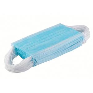 Light Blue Earloop Procedure Masks 4 Folder Comfortable Design For Cough Germs Illness