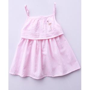 China 2-36 month baby  summer of pure cotton skirt with shoulder-straps Stripe embroidery princess dress supplier