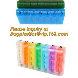 China Large Weekly Medication Capsule Pill Box,Fashionable portable pocket size pill box with cover easy open pill box organiz supplier
