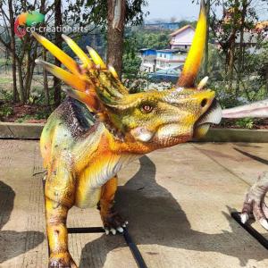 China 110VAC Fiberglass Animatronic Life Size Dinosaur Statues Styracosaurus Model supplier