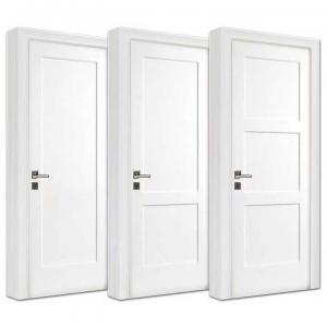 Home Hotel Apartment 3 Panel Solid Wood Doors MDF American Style Front Doors