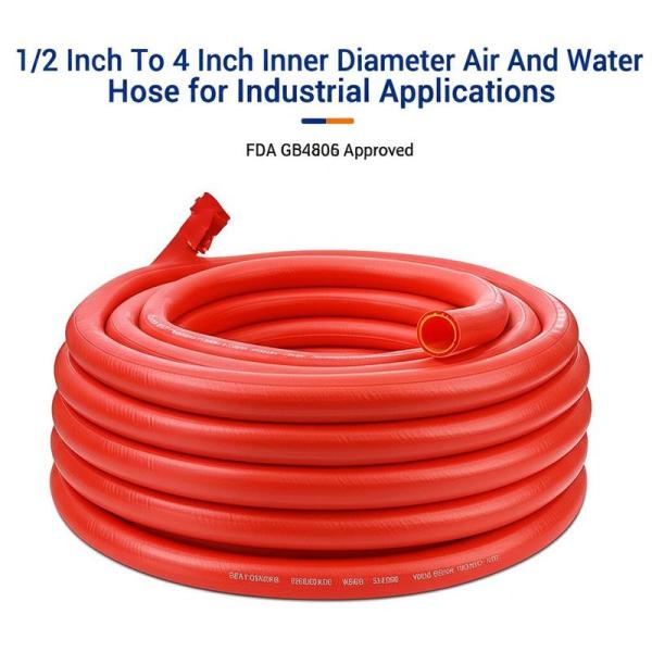 1/2 Inch To 4 Inch Inner Diameter Air And Water Hose for Industrial Applications FDA GB4806 Approved
