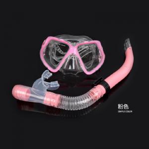 Good quality pVC and templed glass scuba diving mask and snorkel set  snorkling gear set 5 color OEM accept