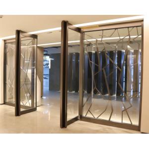 Steel Frame Accommodate Glass Panel , Main Entrance Metal Door Frame
