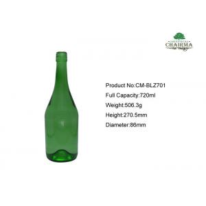 China 700ml Emerald green Glass beer bottle supplier