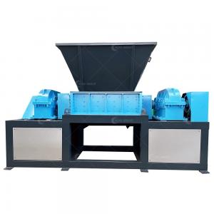 Waste Rubber Tyre Recycling Machine Scrap Rubber Crusher Double Shaft Shredder With Rotary Screen