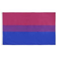 China Anti Fading 100D Polyester Rainbow Flag 90x150cm For Mardi Gras on sale