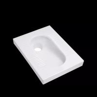 China Anti Leakage Squat Wc Pan Glossy White 6115X425X255 American Squat Toilet Ceramic on sale