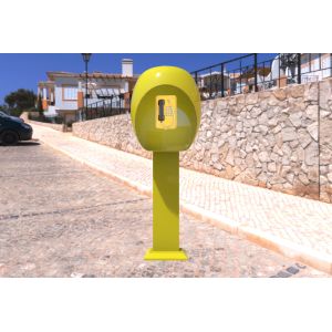 China Vandal Resistant Acoustic Phone Booth with Noise Attenuation 15 dB and Fire Retardant for Public SOS Telephone wholesale