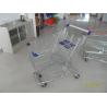 China 4 Swivel Flat Castors Supermarket Shopping Cart 100L With Colorful Plastics wholesale