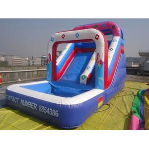 China Outdoor Amusement Mermaid Pink Inflatable Water Slide Double Strong Stitching supplier