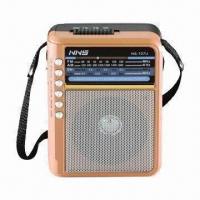 Multiband Radio with USB/SD, 3-inch Speaker and 1,200mA Rechargeable Battery, FM/MW/SW Radio