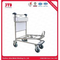 China Double Layers Airport Baggage Trolley Hotels Four Wheel Trolley Cart on sale