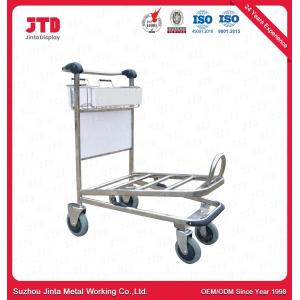 Double Layers Airport Baggage Trolley Hotels Four Wheel Trolley Cart