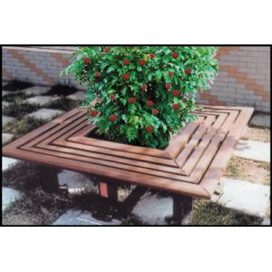 China WPC Movable Railing Flower Pot for Park Bench and  Outdoor Furniture supplier