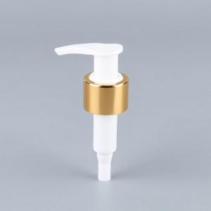 China White Gold Plastic Lotion Pump , 1.2cc Hand Soap Pump Aluminium Material OEM supplier