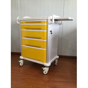 Mobile Emergency Medical Hospital Trolley Cart Drug Delivery Medication For 5 Drawer