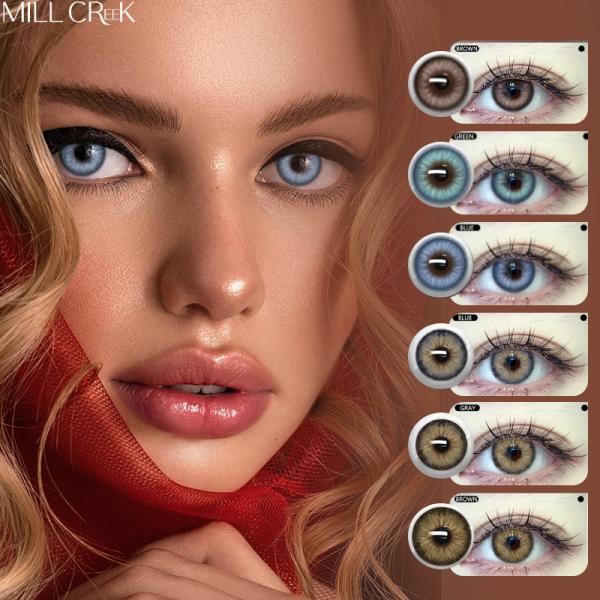 MC38 Yearly Colored Contact Lenses 14.2mm Diameter Millcreek Lenses With HEMA Material