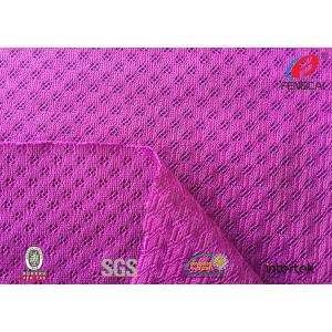 75D DTY Yarn Polyester Tricot Mesh Fabric , Sports Mesh Material Customized Color