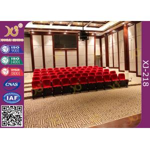 China Polyurethane Foam Soft Padded Lecture Hall Seating Gravity Return Mechanism supplier