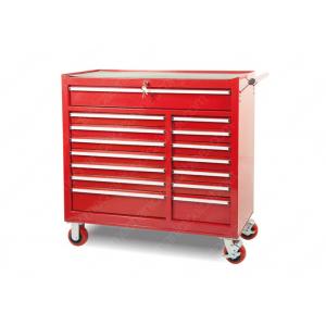 15 Drawers Metal Cabinet Tool Storage Security Cylinder Lock With Rigid Wheels