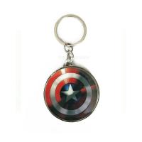 China Captain America Personalised Metal Keyrings Cool Marvel Heroes For Gifts on sale