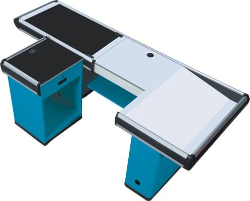 Supermarket Check Counters with Black Conveyor Belt HBE-108
