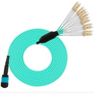 China 10G 40G Fiber Optic Cable Patch Cord Assembly MPO To LC OM3 Breakout supplier
