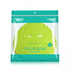 China Green Color Facial Mask Sheet Zero Irritation With Superconducting Water Ripple supplier