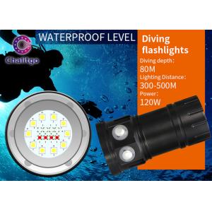 China 80M Marine Flash Torch Flashlight For Diving 10000LM Cree Button Switch 120 Degree Beam Angel supplier