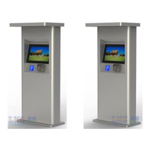 China Semi Outdoor Card Payment Touch Screen Free Standing Stainless Steel Kiosk Self Service supplier