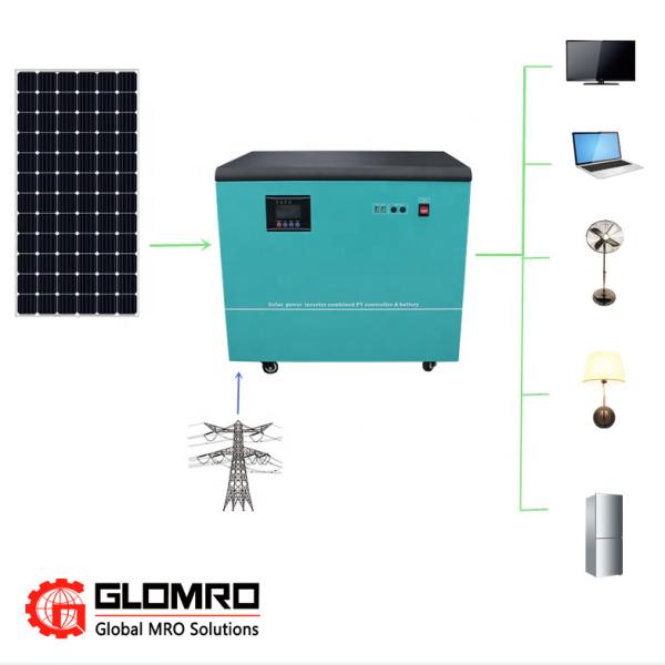 sistema 3kw 4kw 5kw todo del picovoltio de la energía solar de 1kw 2kw en una Sistema Solar de la batería de litio del generador solar portátil de la rejilla
