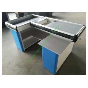 China Custom-made Steel Shop Cashwrap / Cash Desk And Table For Supermarket supplier