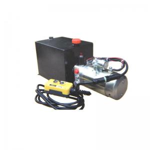 China Steel oil tank horizontal mounting type small 12V DC hydraulic power pack unit supplier