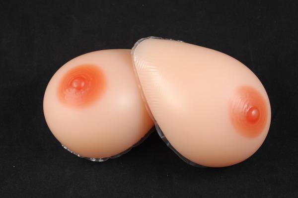 Grade Silicone Breast Prosthesis , Pure Fake Silicone Boobs For Gay Or Patient