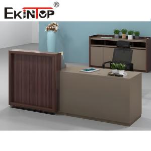 Luxury Furniture Reception Table Extendable MDF Melamine Board Material