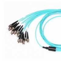 High Density MPO Trunk Cable , MPO To ST Optical Fiber Patch Cord OM3