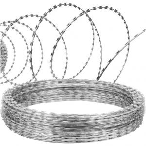China 900mm Razor Sharp Barbed Wire Galvanized Metal Coil Thermal Bto-22 supplier