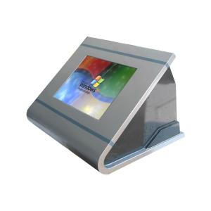 China Espaço que salvar o quiosque Desktop com exposição de aço durável de TFT LCD do écran sensível do IR do cerco supplier