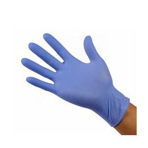 Dip Flock Lined Non Powdered Latex Gloves , Purple Color Latex Exam Gloves