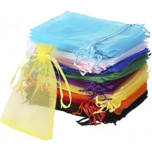 Mixed Color 4x6 Inches Drawstring Jewelry Pouches For Wedding Party Christmas Favor Gift
