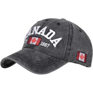 Canada Black Cotton 60cm Embroidered Promotional Caps Machine Washable