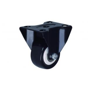 China Industrial 2.5 Inch Black Rigid Replacement Caster Wheels Heavy Duty supplier